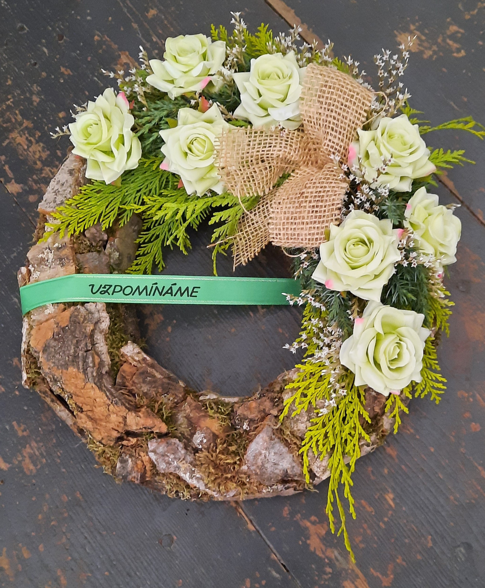 Dušičkový věneček kůra 32 cm ph1089