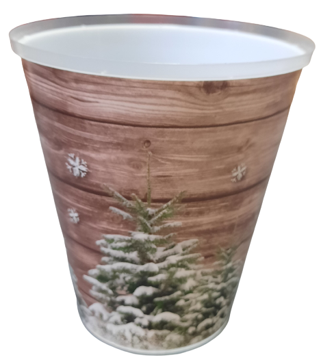 Vánoční obal na hrnkovou rostlinu 12 cm ps2400
