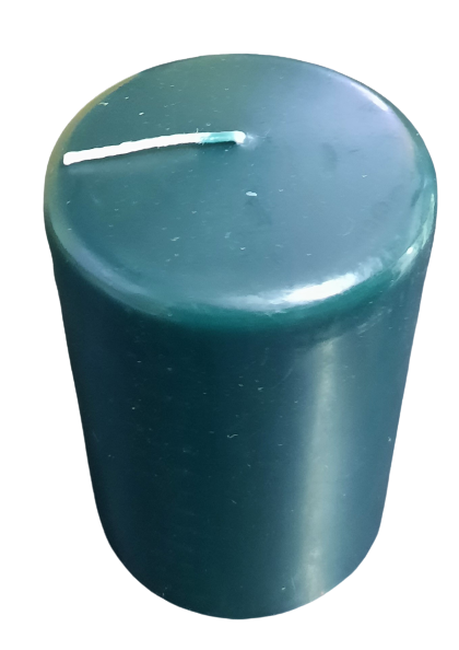 Svíčka válec tmavě zelená ps2786
