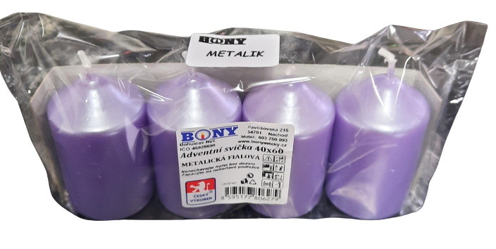Adventní svíčka fialové ps2794