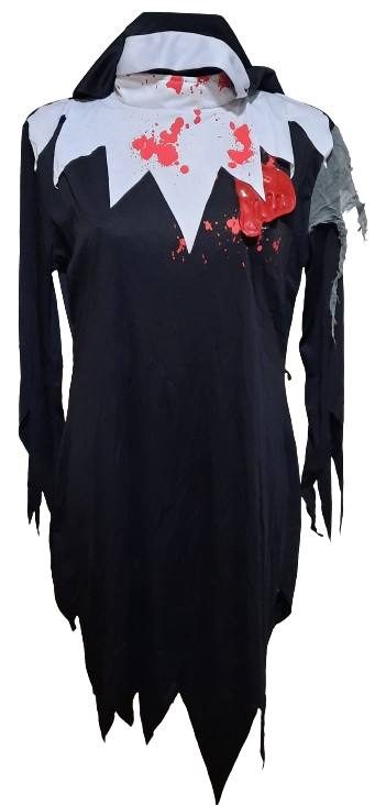Maska kostým zombie jeptiška ph2651