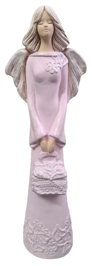 Figurka anděla Regina růžový