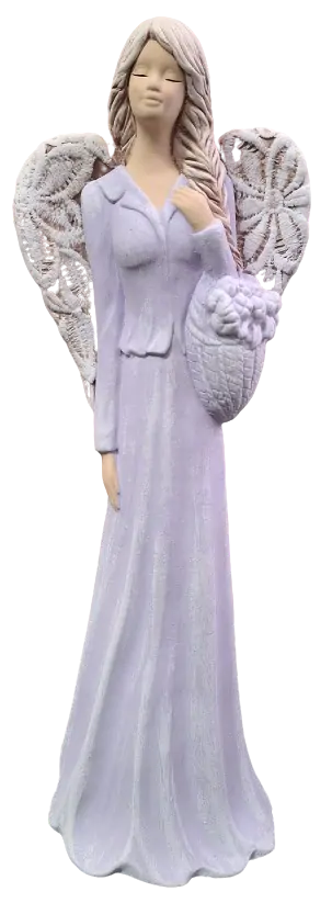 Figurka anděla Waleria fialková