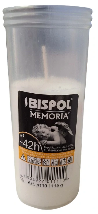 Náplň svíčka Bispol bílá 24 hodin