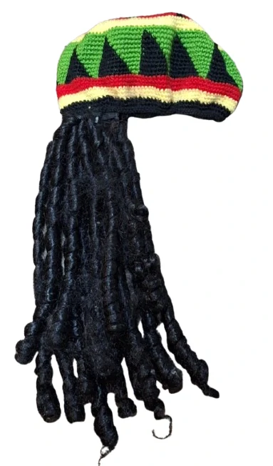 Pletená čepice s dredy ve stylu Rasta ph5078