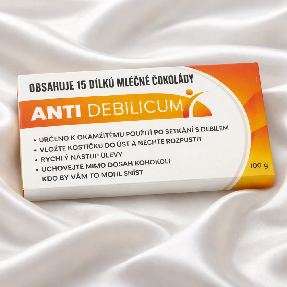 Vtipná čokoláda Anti Debilicum – sladká první pomoc
