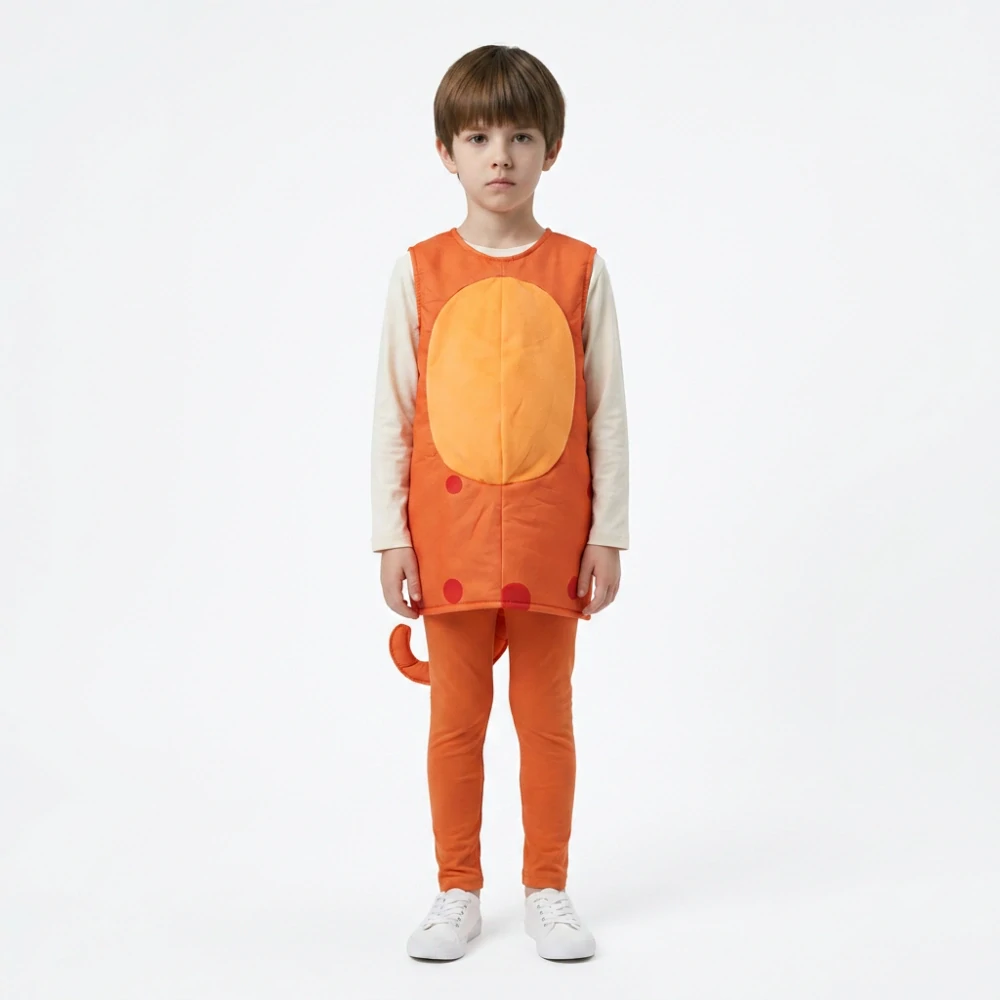 Dětský kostým oranžového dinosauříka ph5632