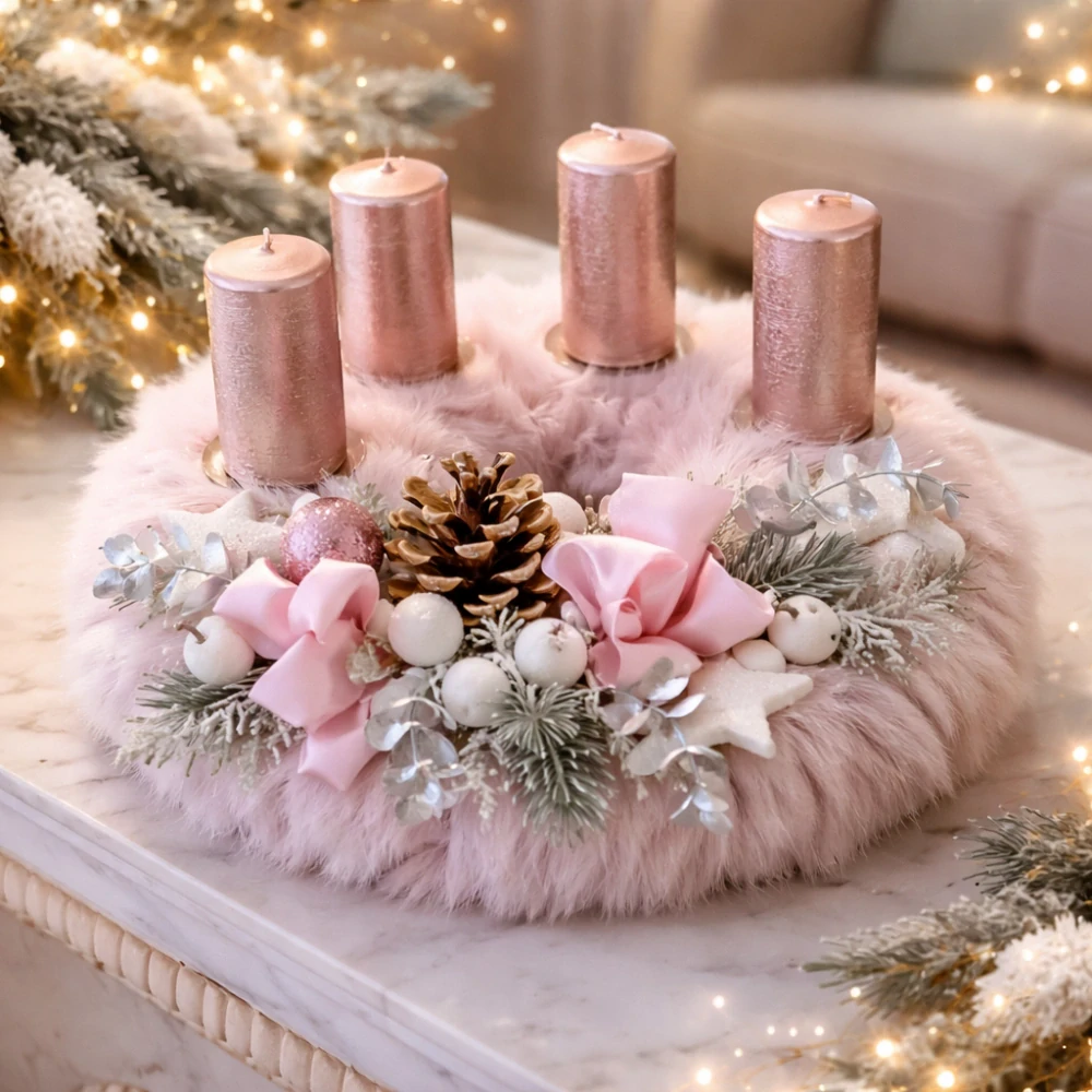 Adventní věnec kožíšek ps841