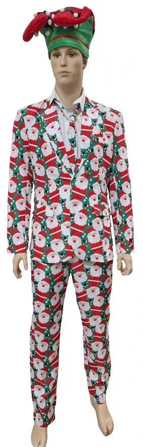 Maska kostým Santa oblek ph297