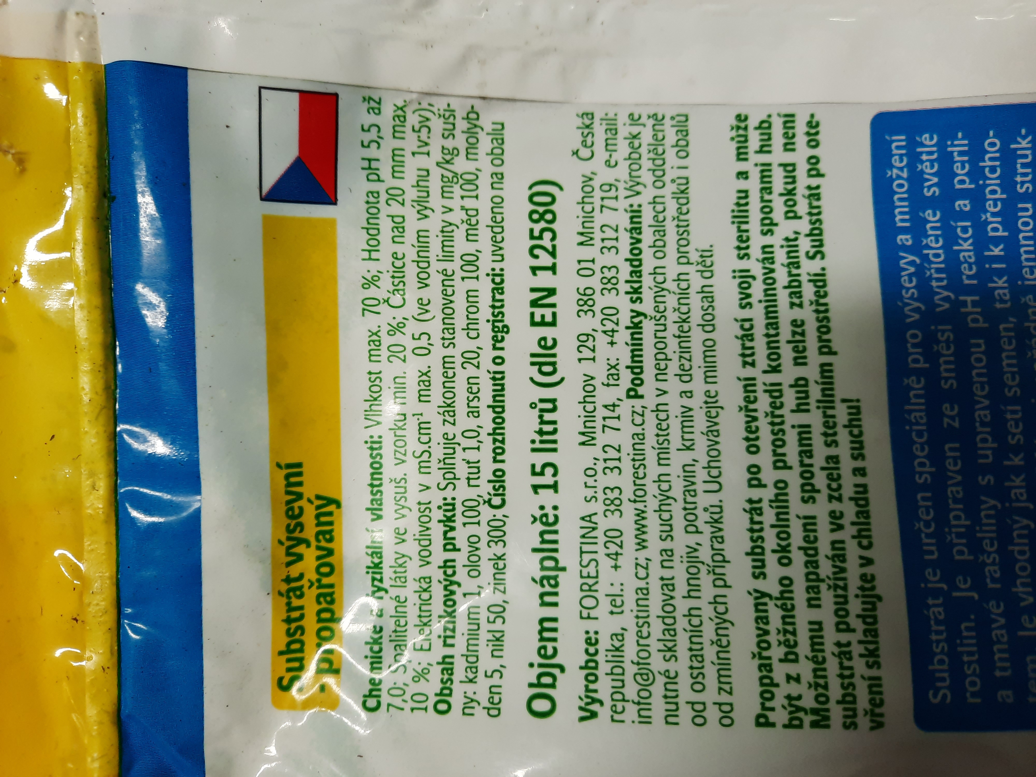 Substrát pro výsev 15l ph1827