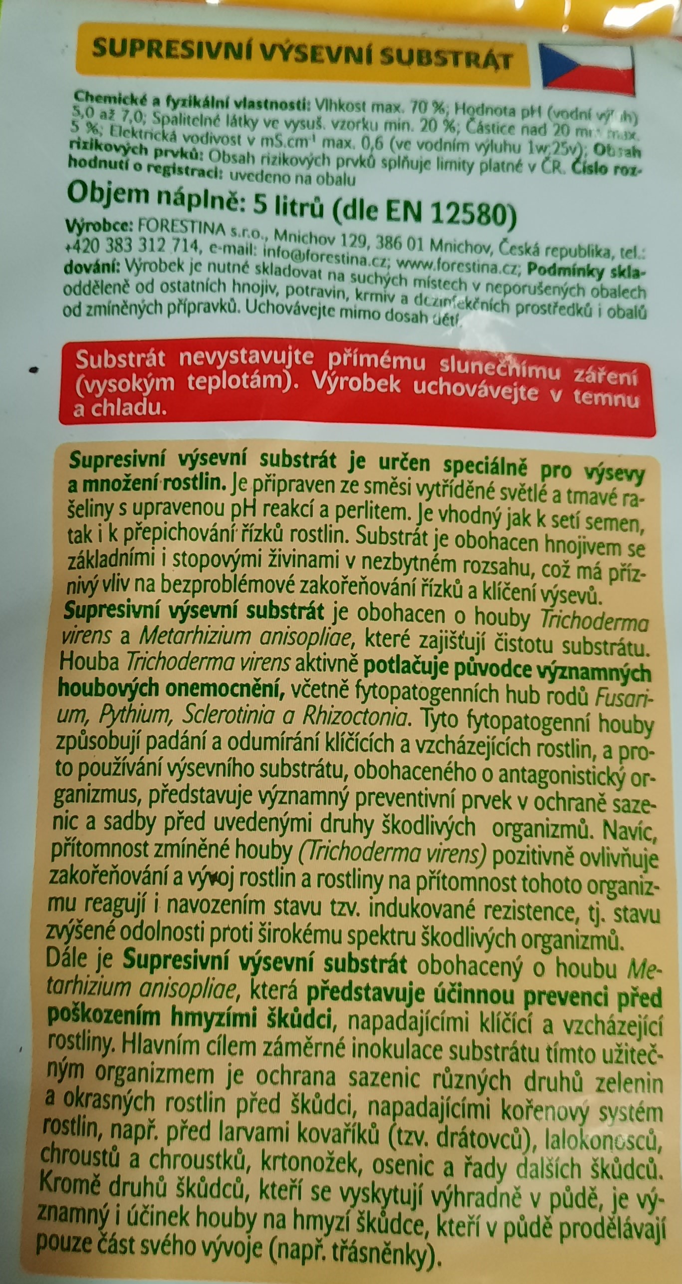 Substrát výsev ph1832