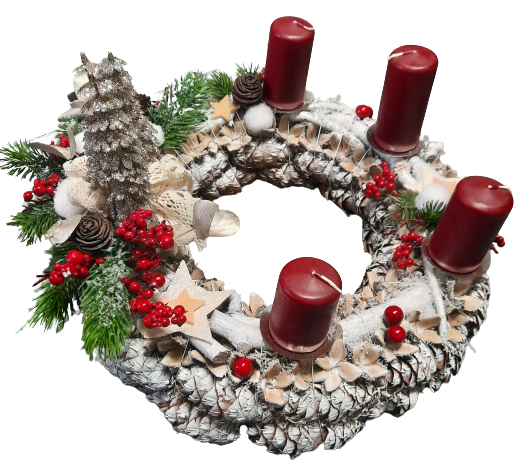 Vánoční adventní věnec ph2305