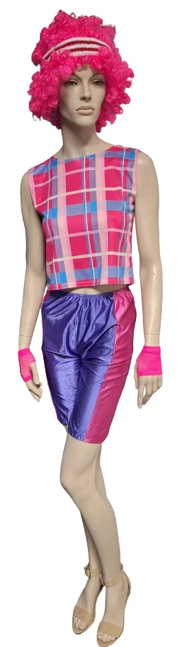 Dámský maškarní kostým 80. léta – neon retro set ph4753