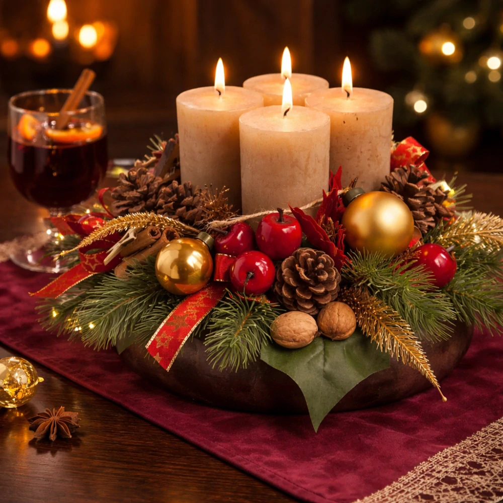 Adventní svícen/ věnec ps3555