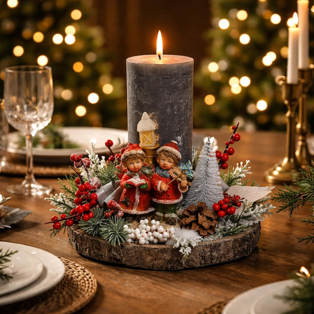 Vánoční svícen koledníci ps3561