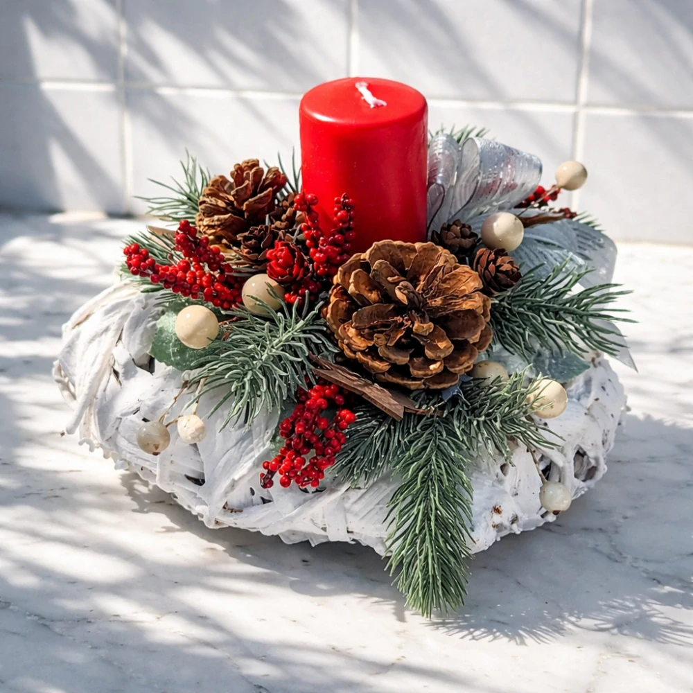 Vánoční svícen srdíčko ps3653