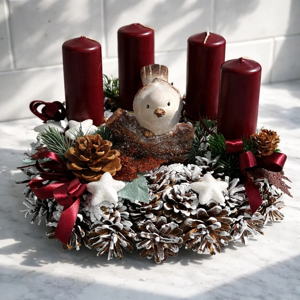 Adventní věnec ptáček ps3657