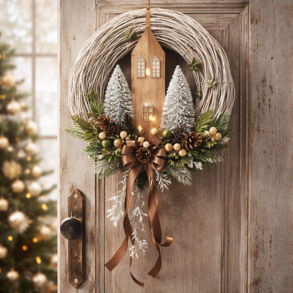 Vánoční věnec na dveře ps3689