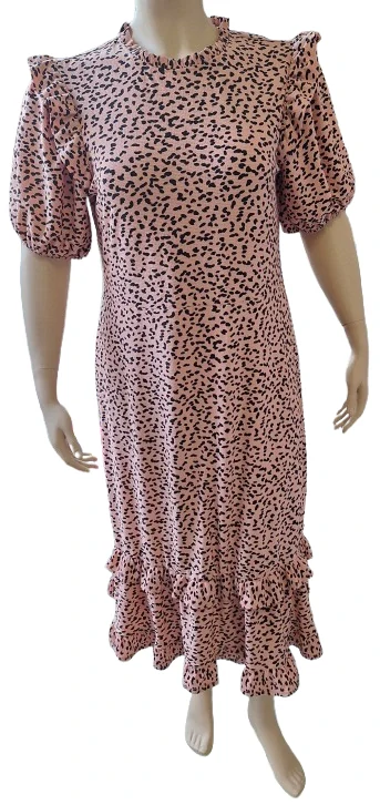 Dámské dlouhé šaty s leopardím vzorem – pružné ps3787