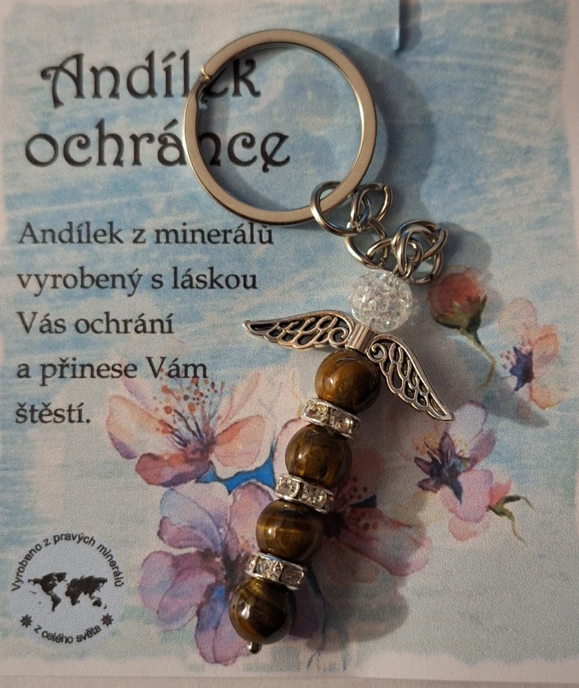 Andílek ochránce z minerálu Tygří oko ph5491 