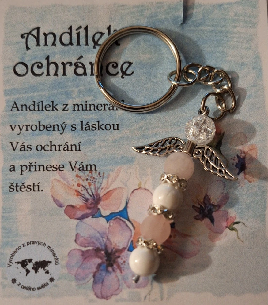 Andílek ochránce Růženín, Howlit a křišťál ph5494