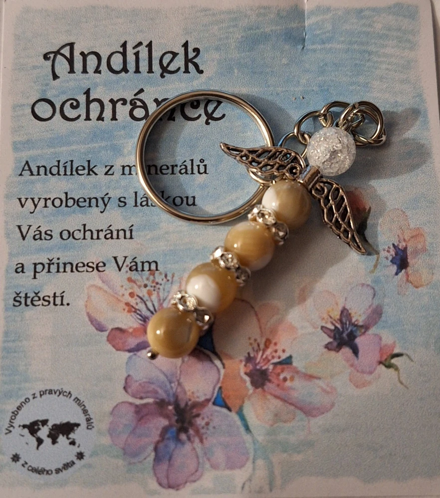 Andílek ochránce Andělská perleť a křišťál ph5503