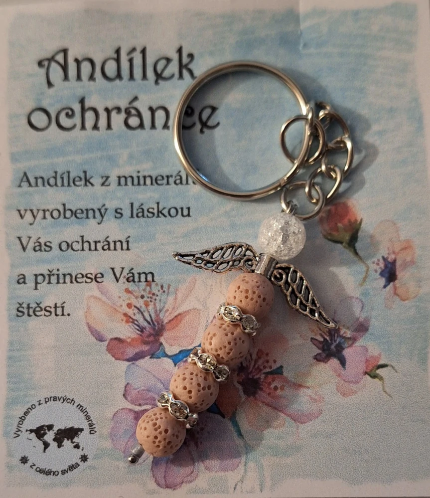 Andílek ochránce Lávový kámen ph5513
