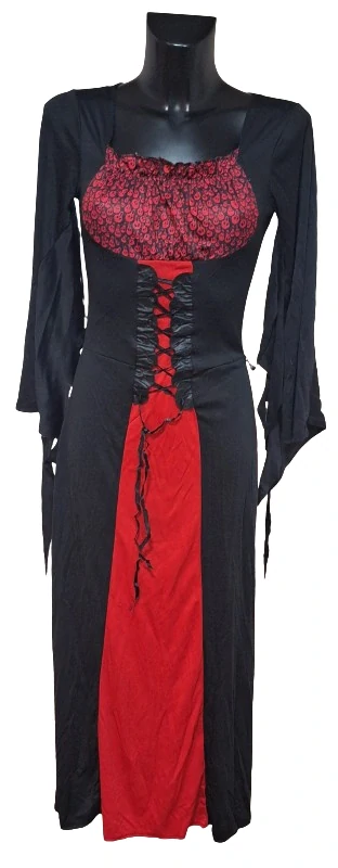 Maškarní kostým vampírka černo-červené šaty ph5525