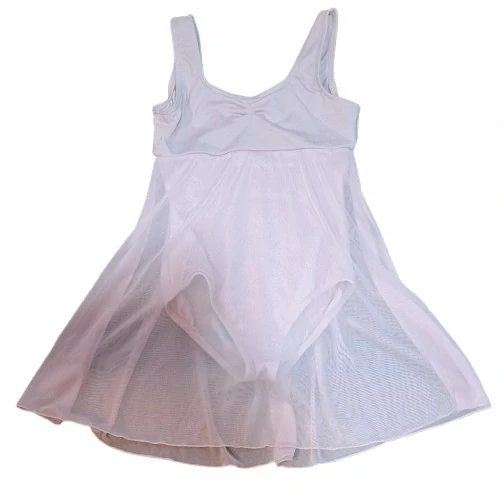 Dětský baletní dres se sukýnkou světle růžový ph5603