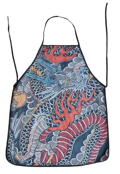 Zástěra s motivem japonského draka ph5633