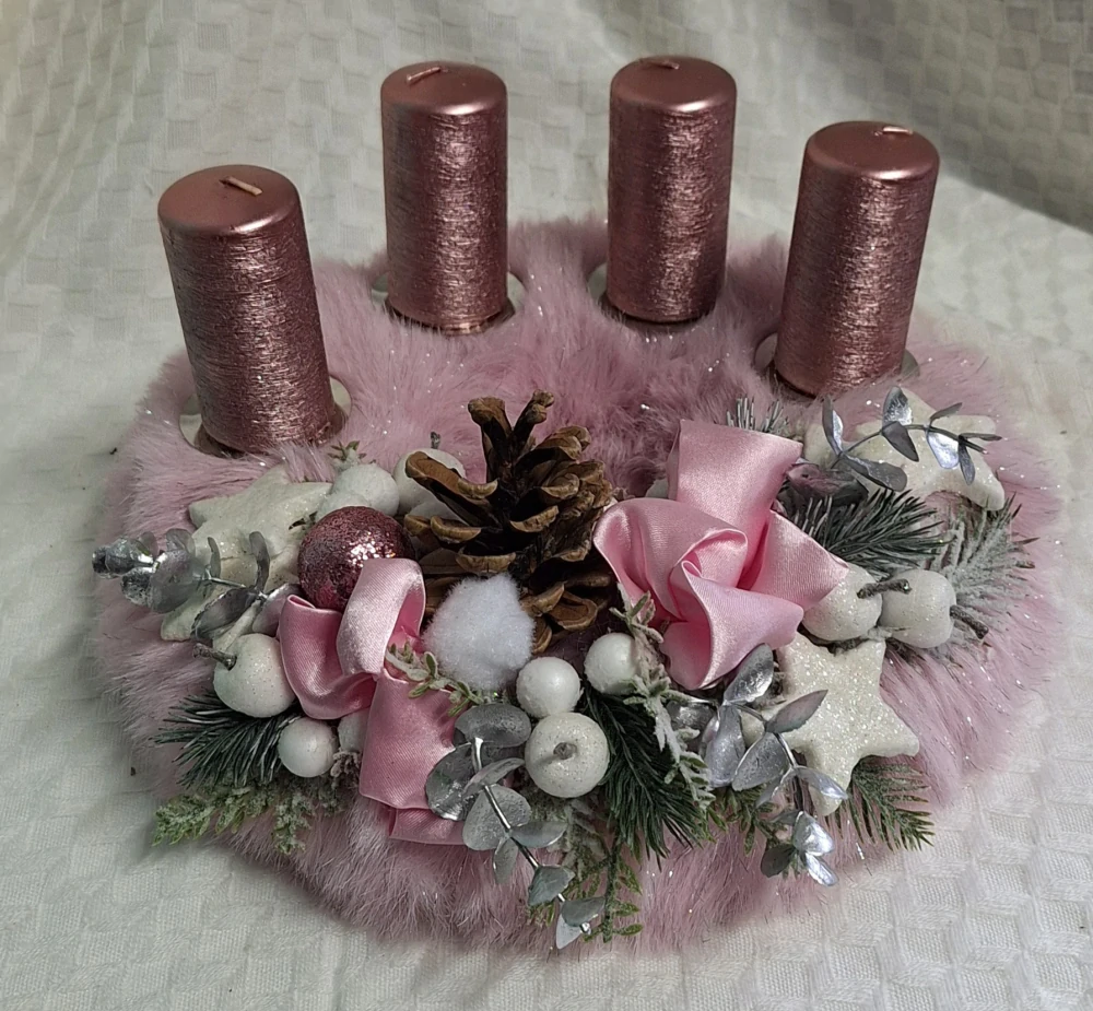 Adventní věnec kožíšek ps841