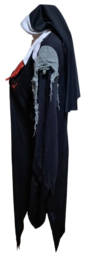 Maska kostým zombie jeptiška ph2651