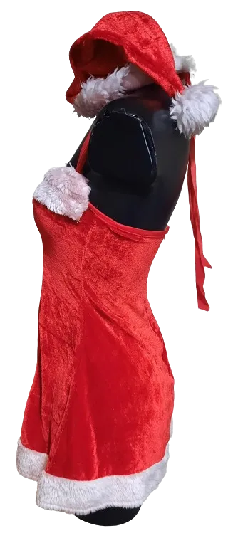 Maska kostým vánoční šaty ph2700