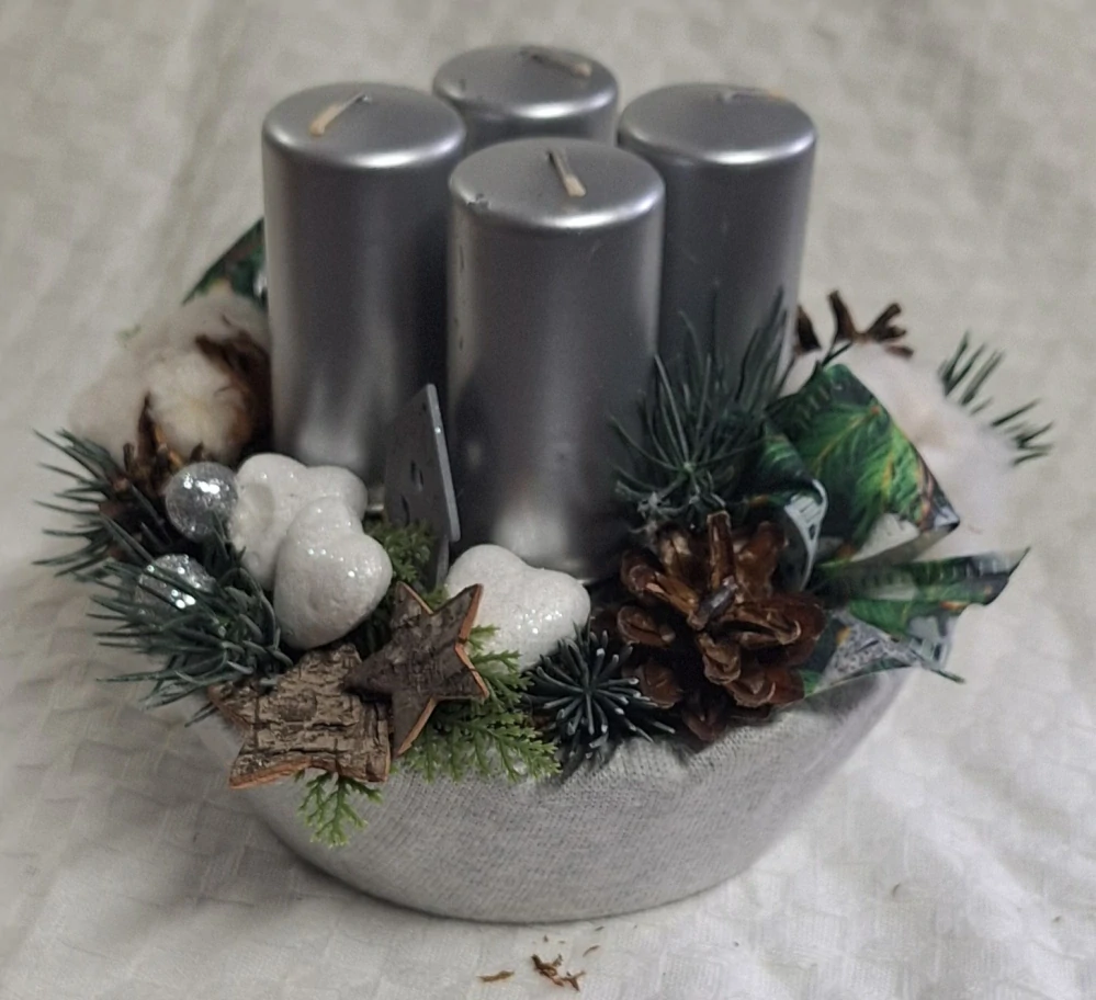 Adventní věnec stříbrný ps3522