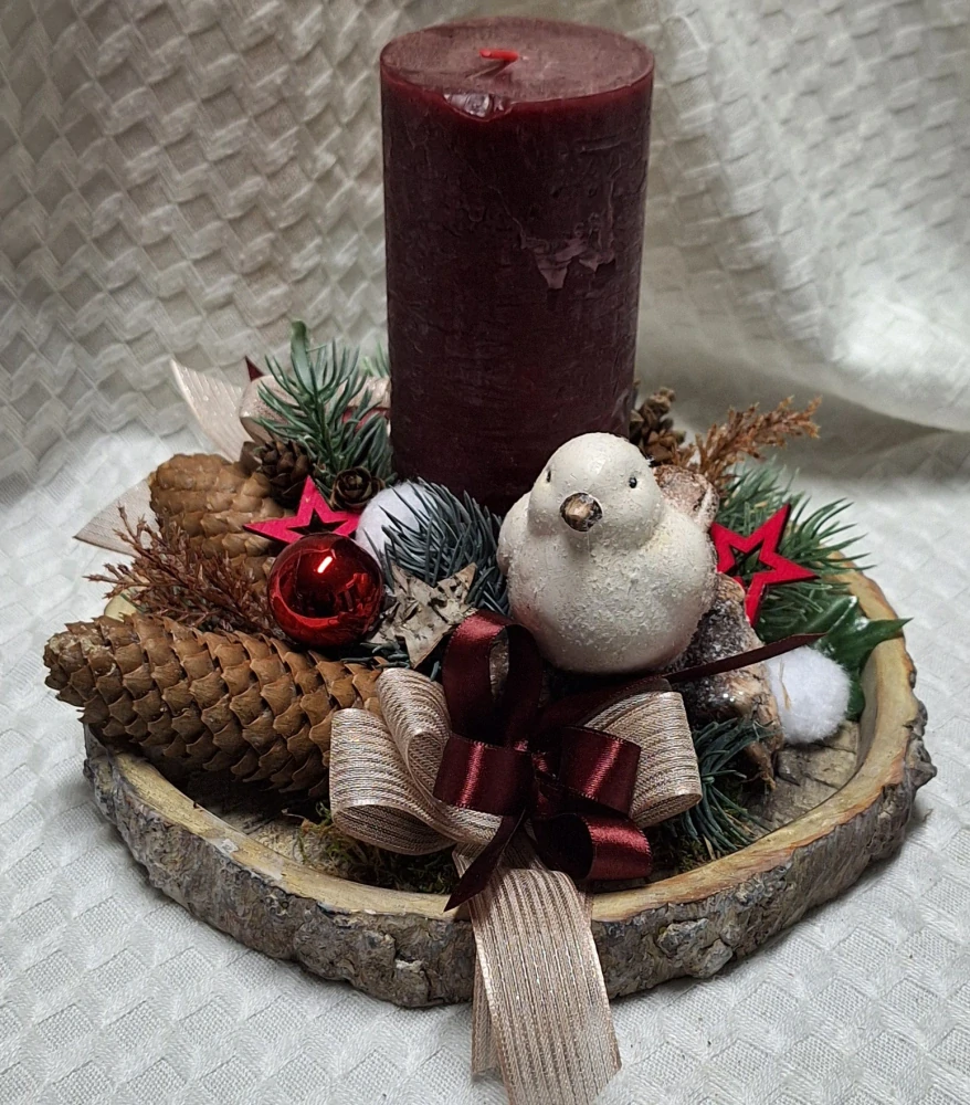 Vánoční svícen ptáček ps3583