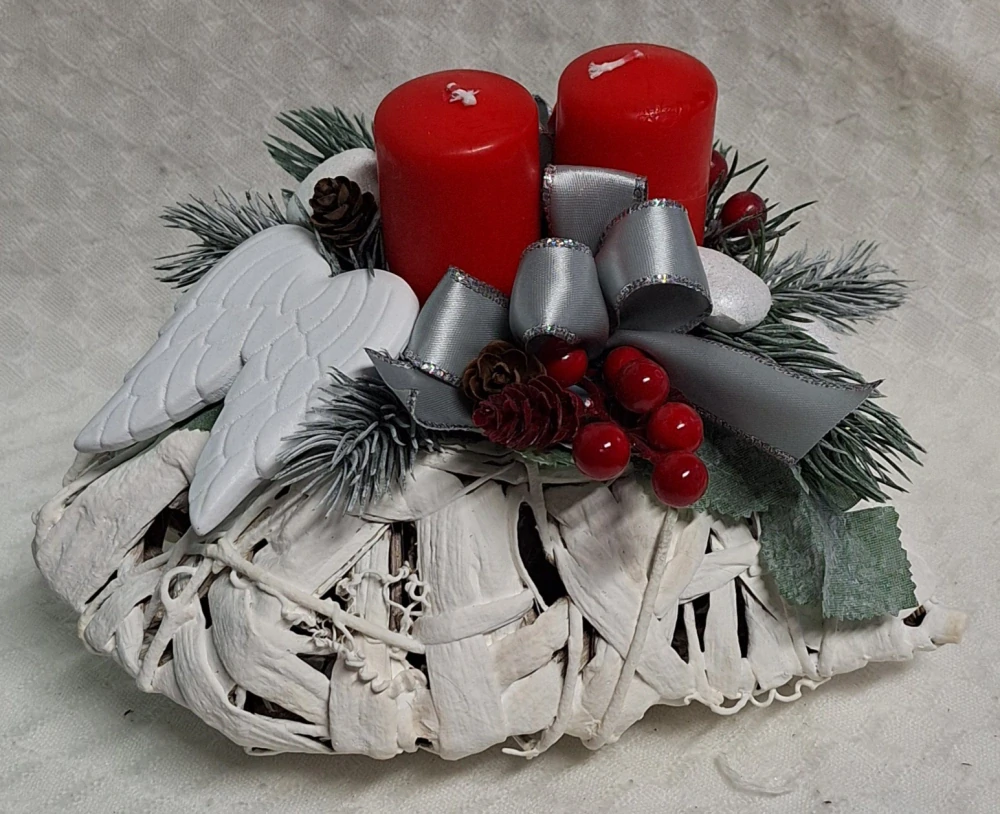 Vánoční srdíčko na hrob ps3633