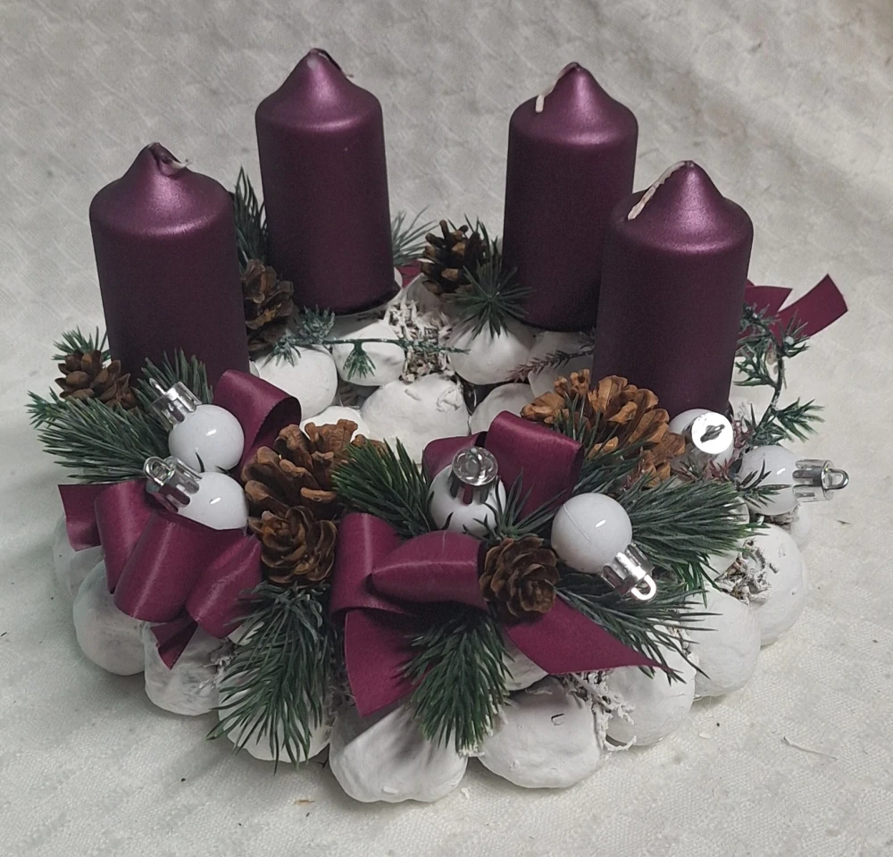 Adventní věnec fialový ps3645