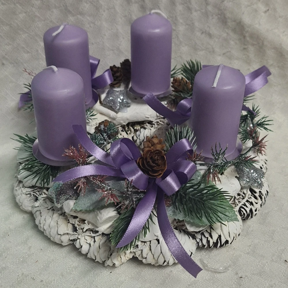 Adventní věnec malý fialový ps3649