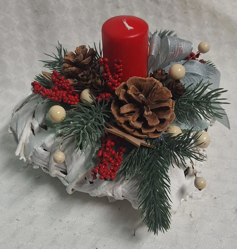 Vánoční svícen srdíčko ps3653