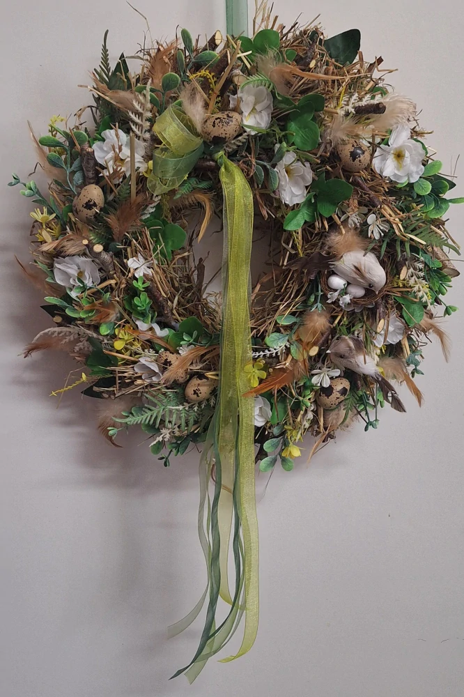 Velikonoční věnec na dveře Přírodní jaro ps3762
