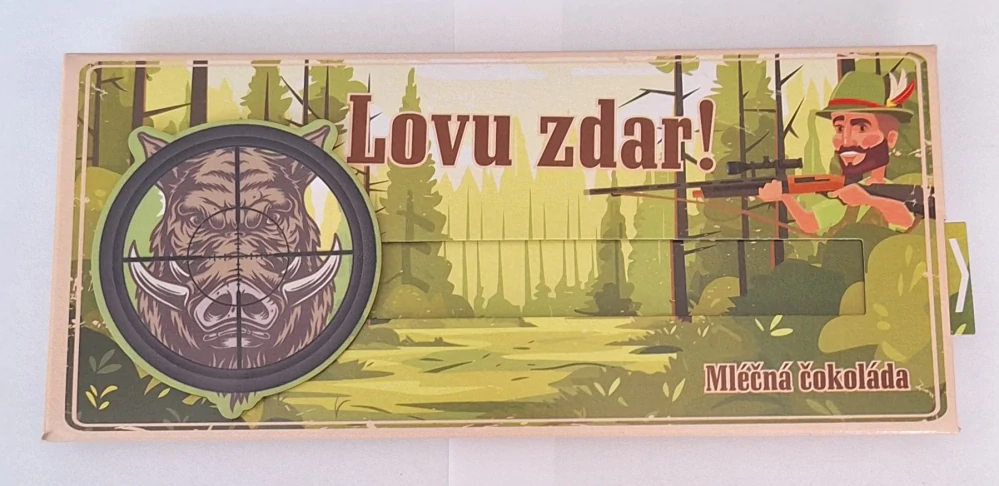 Interaktivní čokoláda Lovu zdar – kanec s překvapením