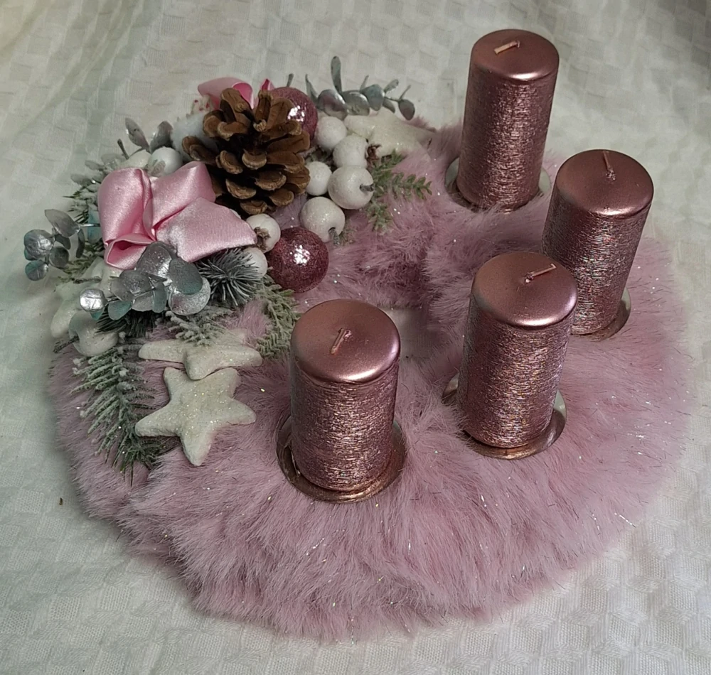 Adventní věnec kožíšek ps841