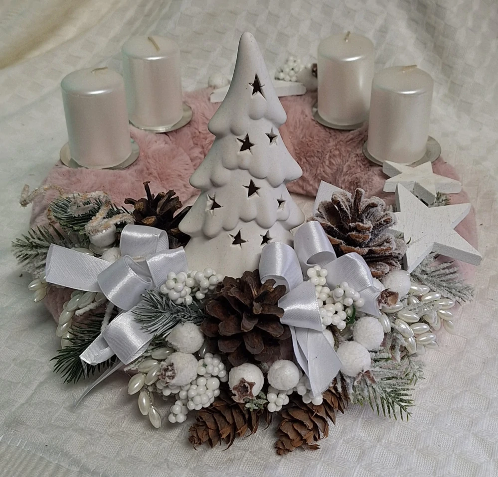 Adventní věnec kožíškový ps473