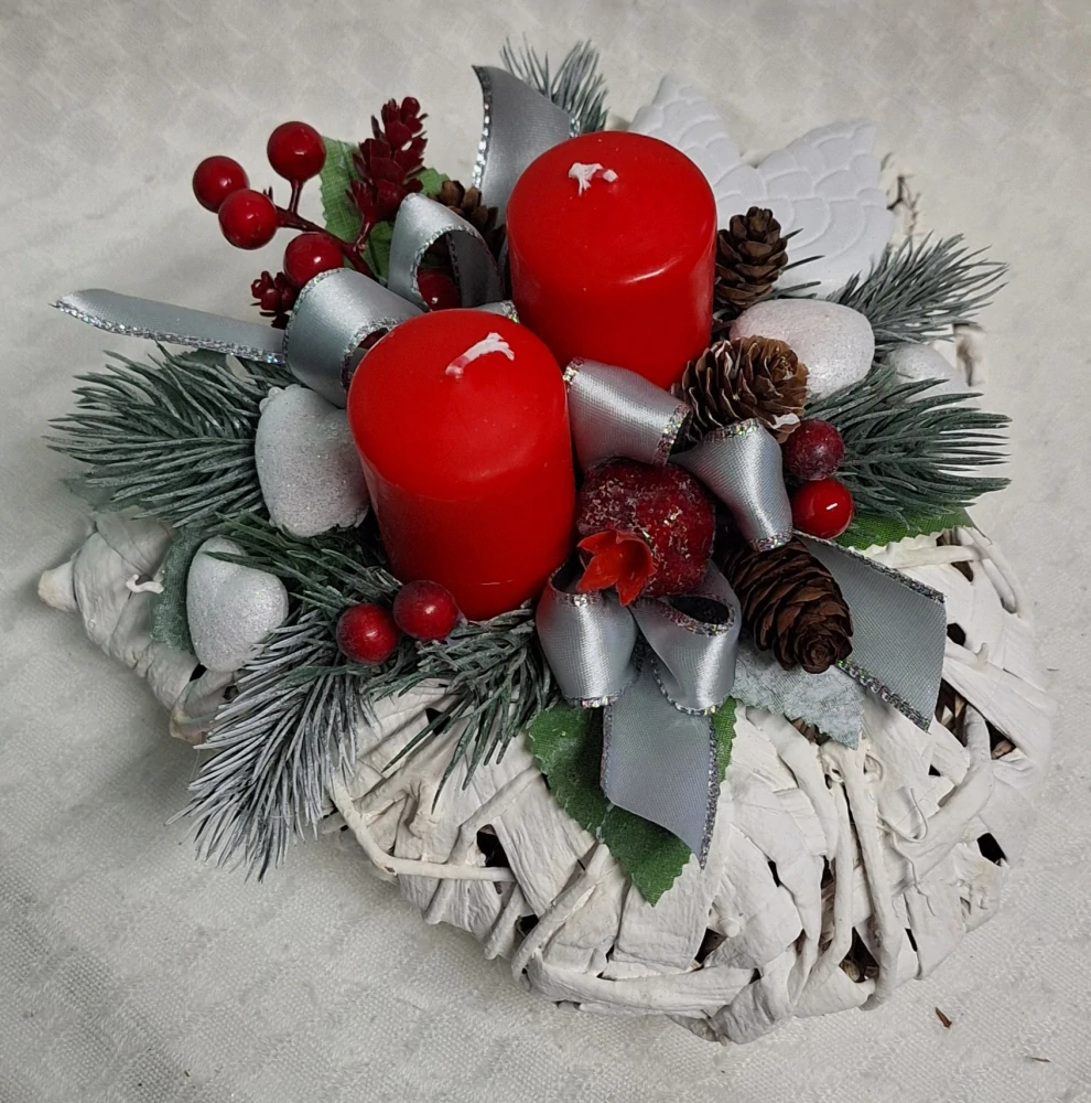 Vánoční srdíčko na hrob ps3633