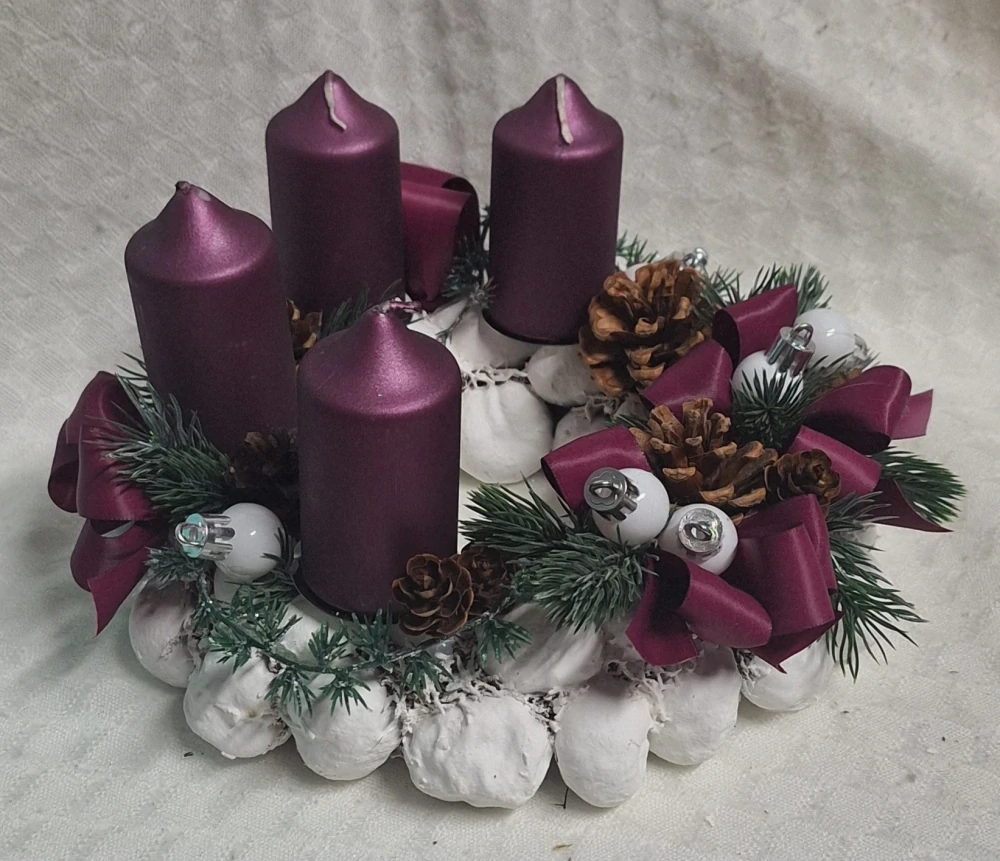 Adventní věnec fialový ps3645
