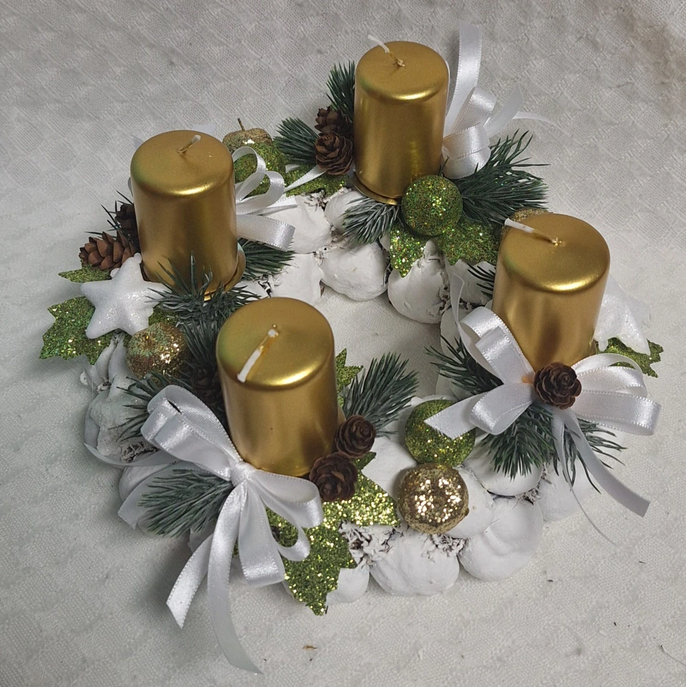 Adventní věnec zlatý ps3646