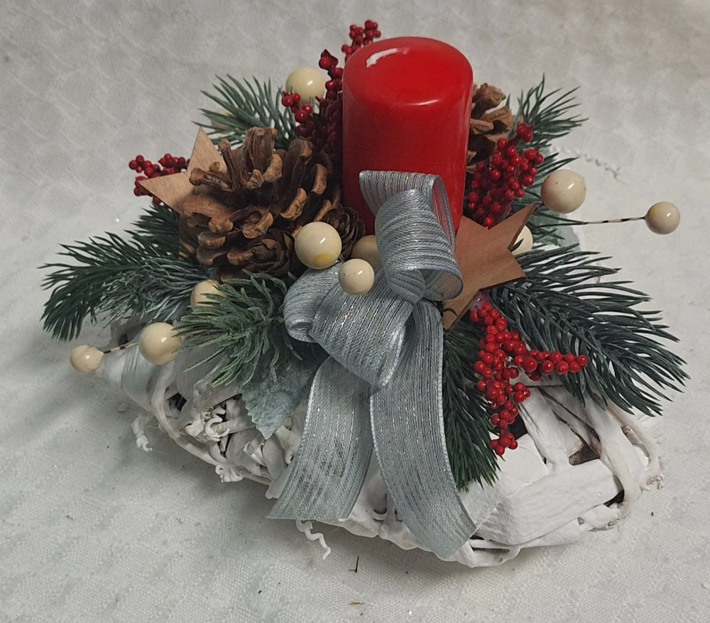 Vánoční svícen srdíčko ps3653