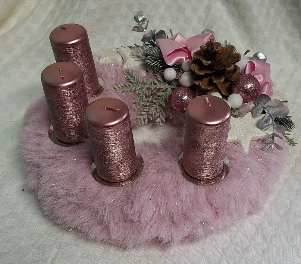 Adventní věnec kožíšek ps841