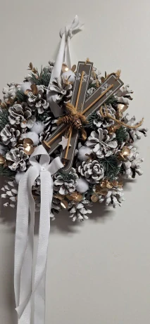 Vánoční věnec na dveře ph4837