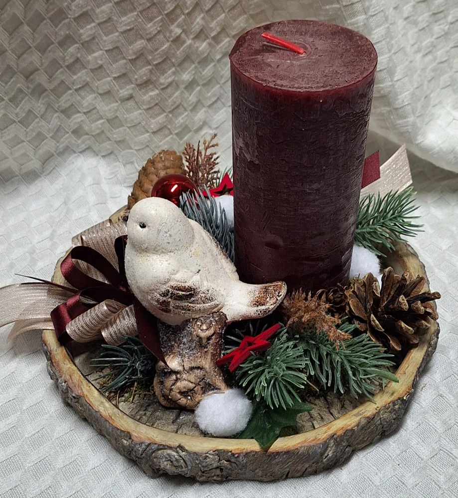 Vánoční svícen ptáček ps3583